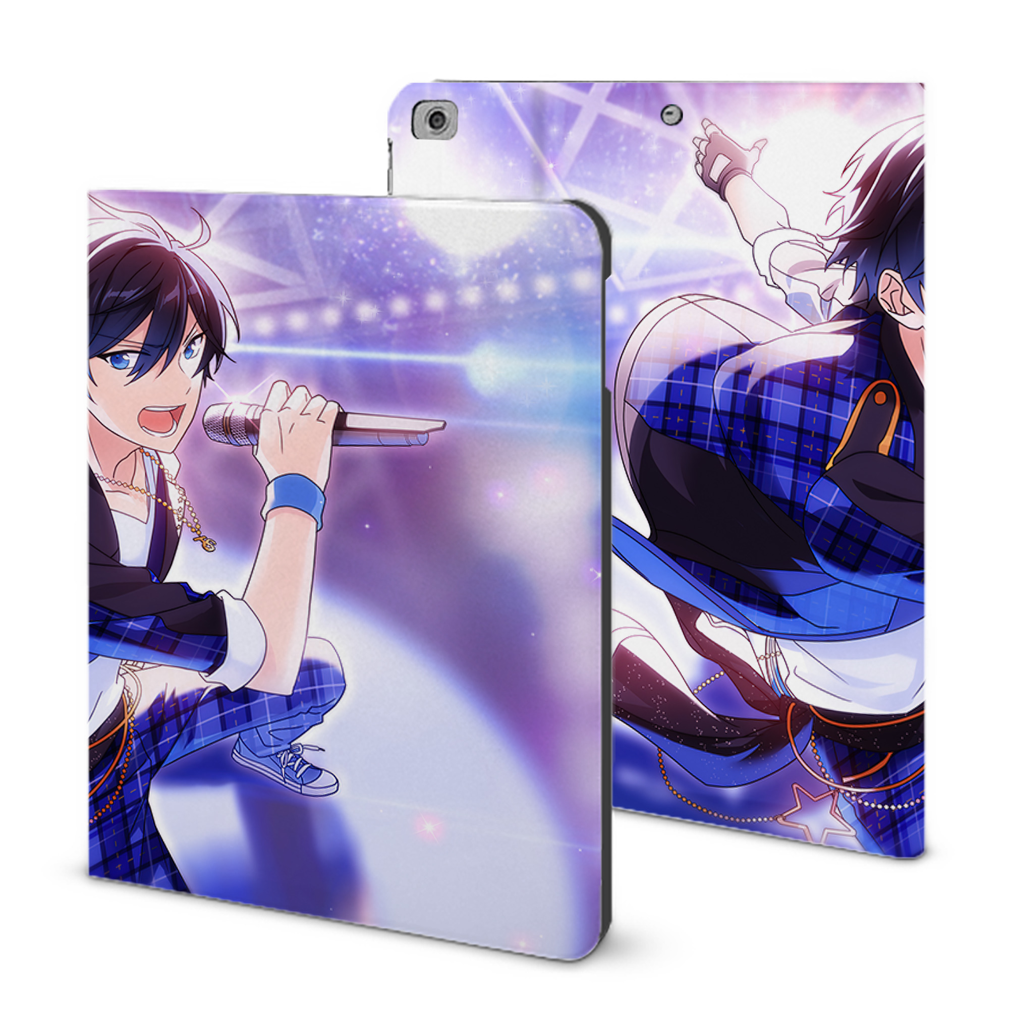 （画像用） あんさんぶるスターズ! Ensemble Stars IPad ケース ブック型 PUレザー TPU 耐衝撃 軽量 薄型 ペン収納なし 全面保護 IPad 各モデル対応